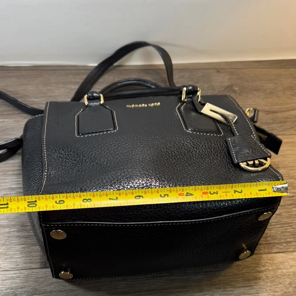 Michael Kors Black Textured Satchel